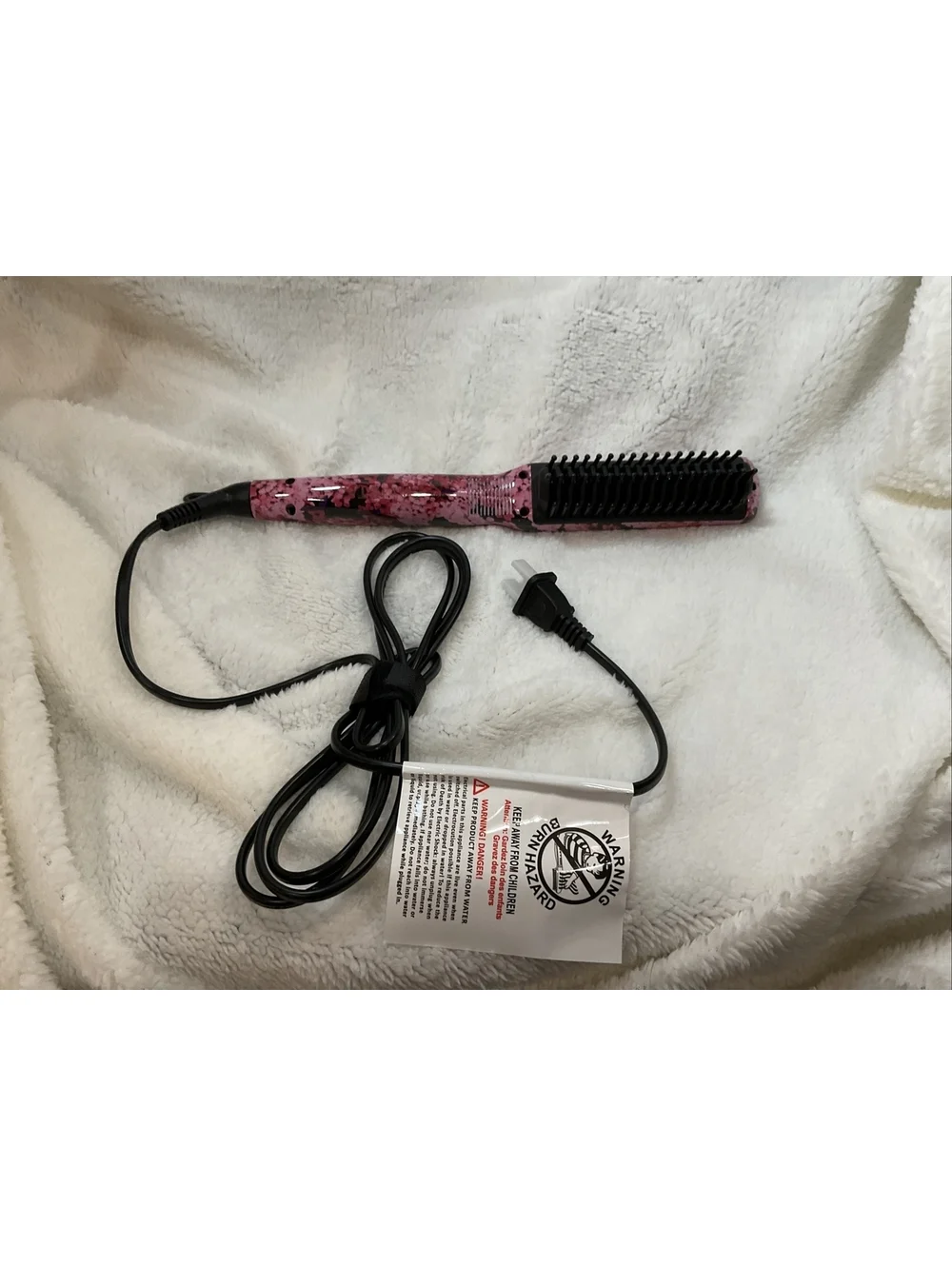 NIB Calista TrainglPro Heated Detailer Brush in Black And Rose Gold-NEW